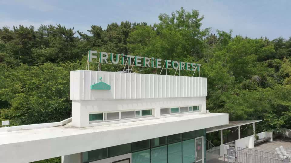 FRUITERIE FOREST 간판 드론 클로즈업